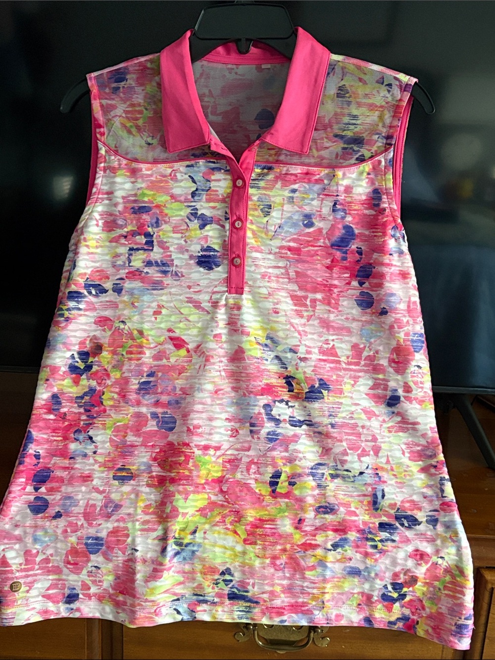 EP Pro Pink Multi-Color Sleeveless Golf Shirt. Large⛳️ EUC